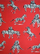 OD Dr Zebra Red Novogratz P. K. Lifestyle Fabric